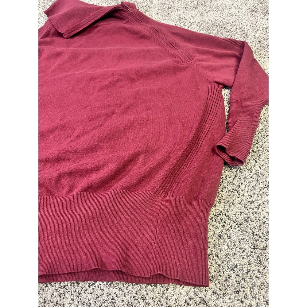 Seraphine‎ Maternity Nursing Pullover Knit Sweater, Mock-Neck Size XXL Berry Red - Picture 3 of 12